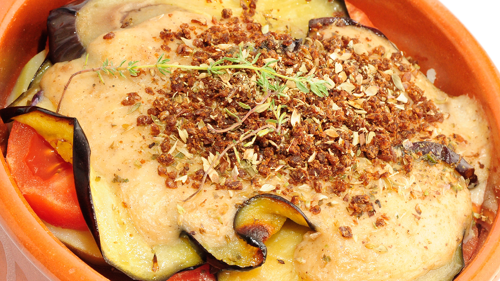 Musaka vegetarian with cannabis